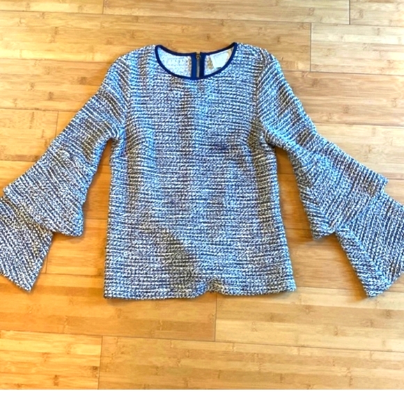 Sail To Sable Blue and White Women's Sweater - Picture 1 of 5